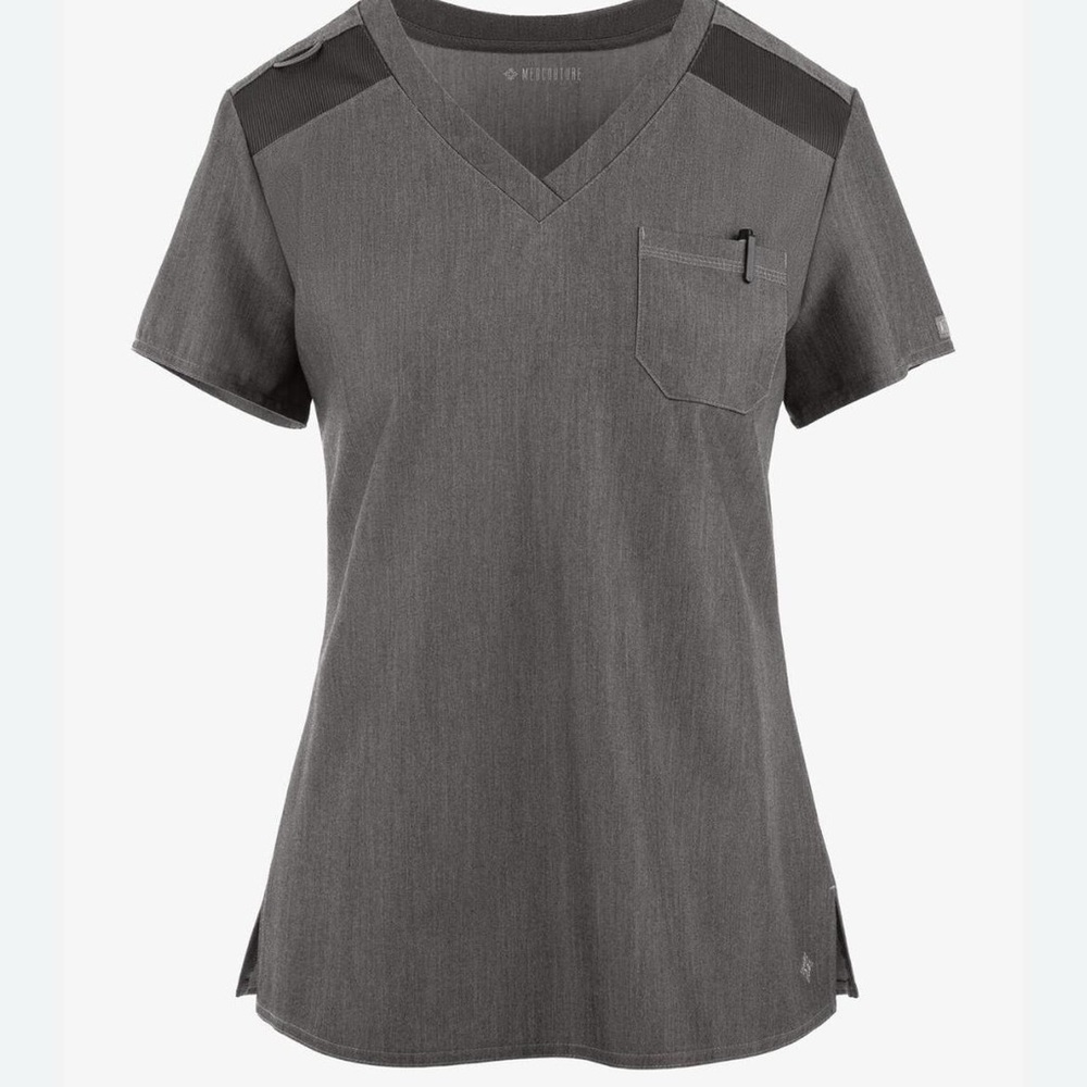 Med Couture Charcoal V-Neck Women's Tee